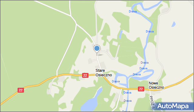 Stare Osieczno, Stare Osieczno, mapa Stare Osieczno