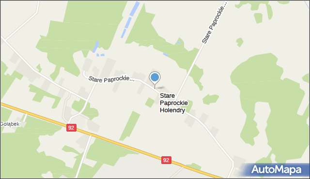 Stare Paprockie Holendry, Stare Paprockie Holendry, mapa Stare Paprockie Holendry