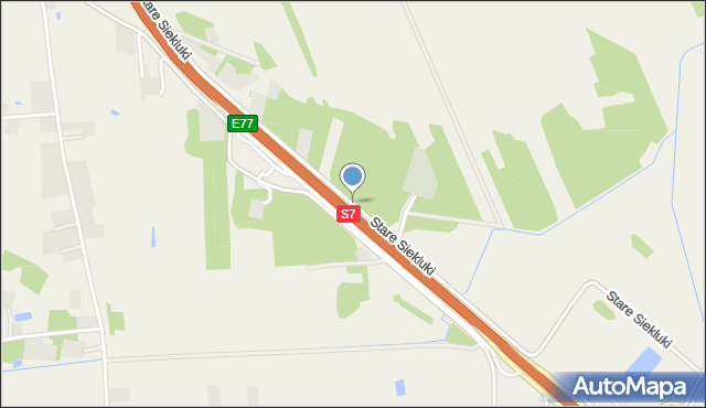 Stare Siekluki, Stare Siekluki, mapa Stare Siekluki