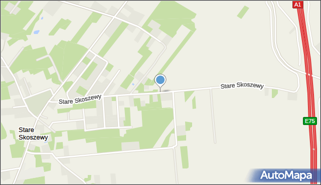 Stare Skoszewy, Stare Skoszewy, mapa Stare Skoszewy