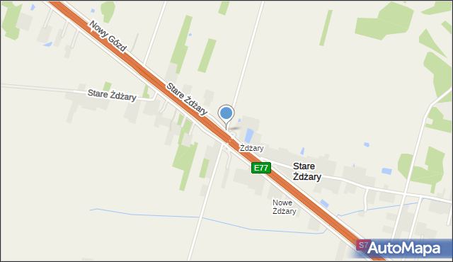 Stare Żdżary gmina Stara Błotnica, Stare Żdżary, mapa Stare Żdżary gmina Stara Błotnica