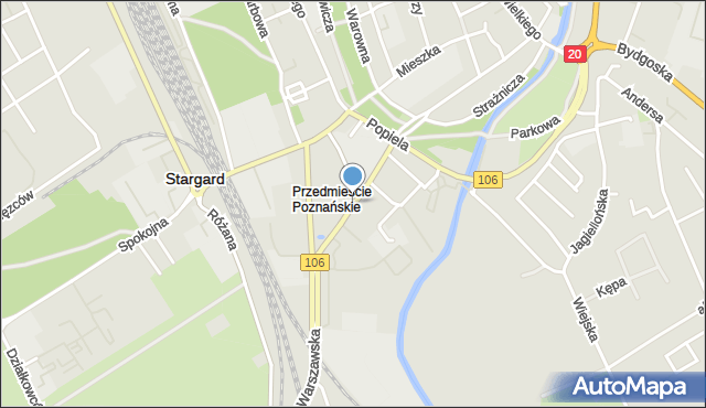 Stargard, Staszica Stanisława, mapa Stargard