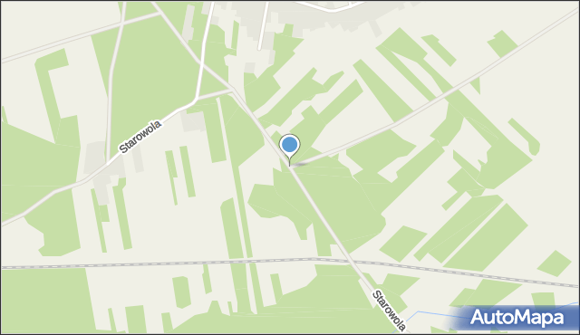 Starowola gmina Parysów, Starowola, mapa Starowola gmina Parysów