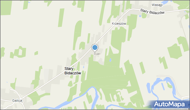 Stary Bidaczów, Stary Bidaczów, mapa Stary Bidaczów