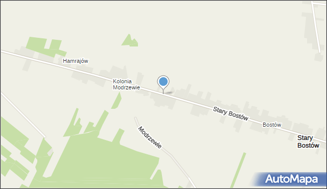 Stary Bostów, Stary Bostów, mapa Stary Bostów