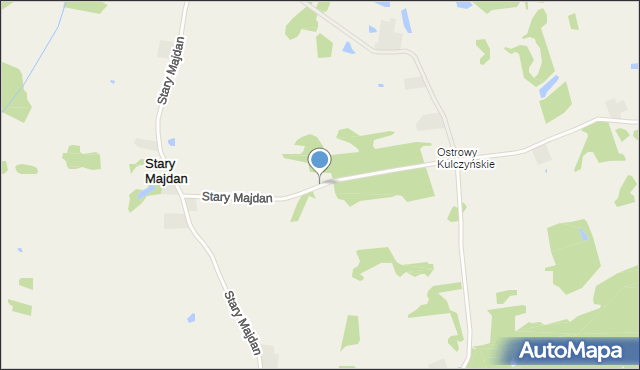 Stary Majdan gmina Hańsk, Stary Majdan, mapa Stary Majdan gmina Hańsk