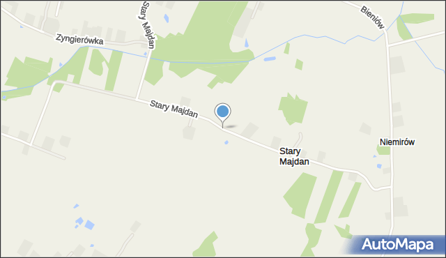Stary Majdan gmina Rejowiec, Stary Majdan, mapa Stary Majdan gmina Rejowiec