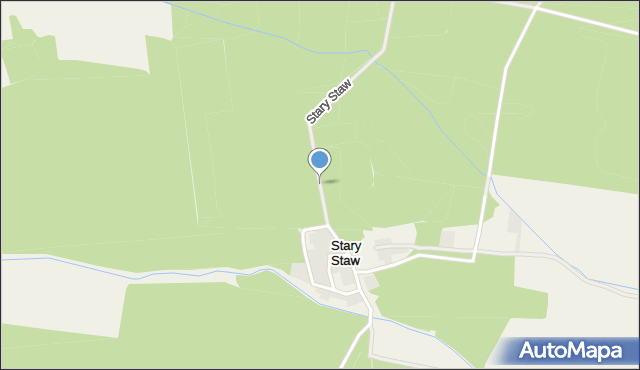 Stary Staw gmina Nowa Sól, Stary Staw, mapa Stary Staw gmina Nowa Sól