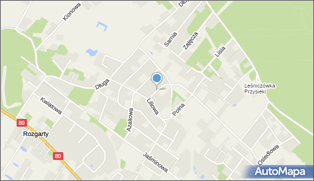 Stary Toruń, Storczykowa, mapa Stary Toruń