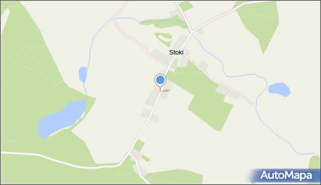 Stoki gmina Chojna, Stoki, mapa Stoki gmina Chojna