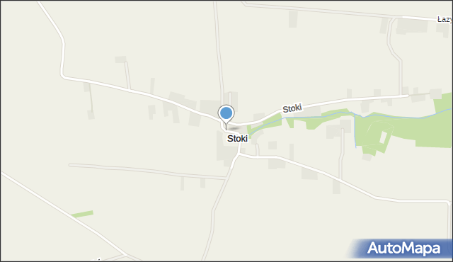 Stoki gmina Skała, Stoki, mapa Stoki gmina Skała