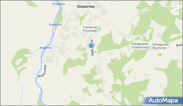 Stradomka, Stradomka, mapa Stradomka