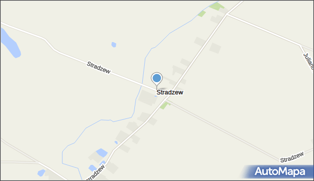 Stradzew gmina Bedlno, Stradzew, mapa Stradzew gmina Bedlno