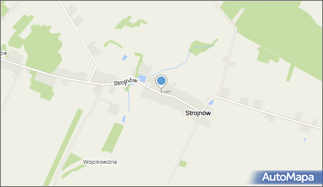 Strojnów gmina Pierzchnica, Strojnów, mapa Strojnów gmina Pierzchnica