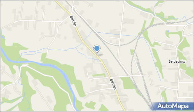 Stróże gmina Grybów, Stróże, mapa Stróże gmina Grybów