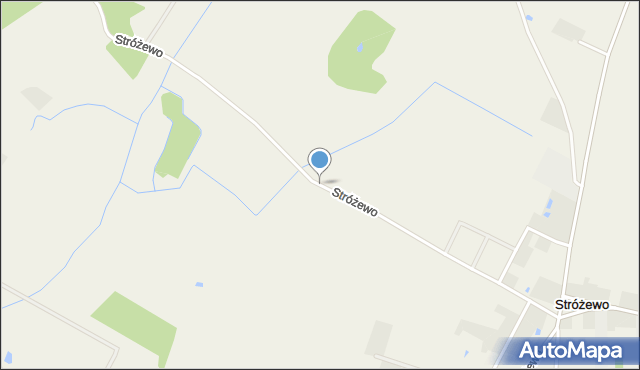Stróżewo gmina Chodzież, Stróżewo, mapa Stróżewo gmina Chodzież