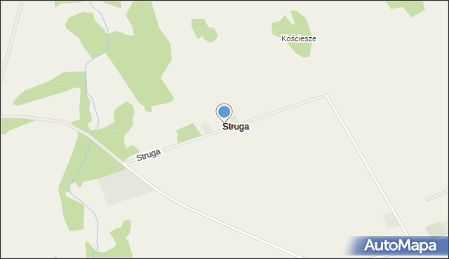 Struga gmina Nowogard, Struga, mapa Struga gmina Nowogard