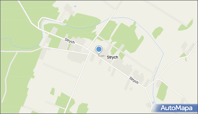 Strych gmina Maciejowice, Strych, mapa Strych gmina Maciejowice