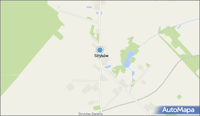 Stryków gmina Mogielnica, Stryków, mapa Stryków gmina Mogielnica
