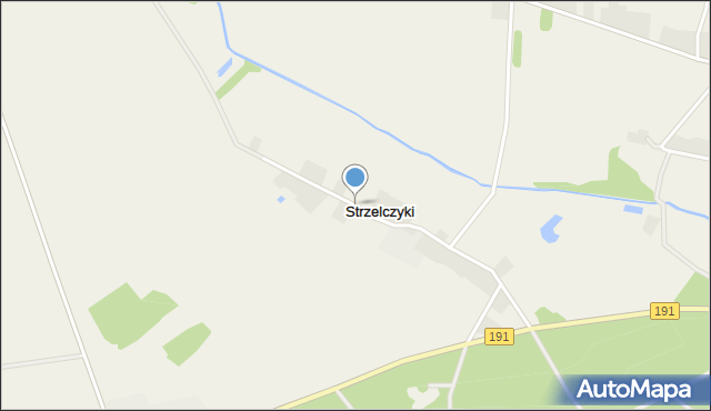 Strzelczyki, Strzelczyki, mapa Strzelczyki