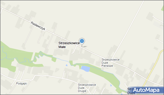 Strzeszkowice Małe, Strzeszkowice Małe, mapa Strzeszkowice Małe