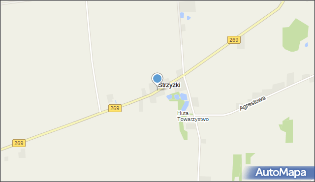 Strzyżki, Strzyżki, mapa Strzyżki