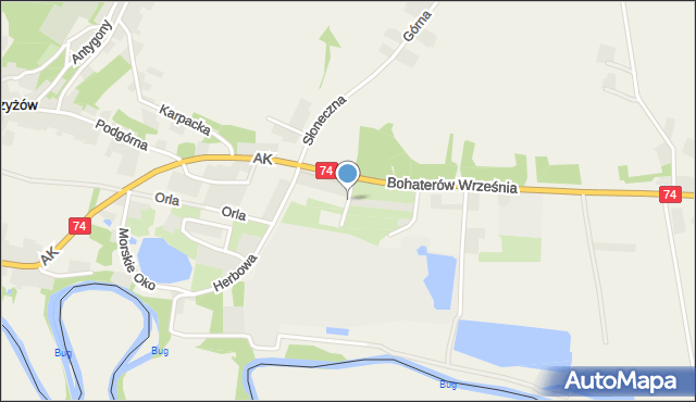 Strzyżów gmina Horodło, Strzyżów, mapa Strzyżów gmina Horodło