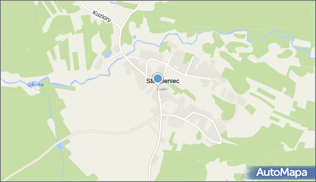 Studzieniec gmina Pysznica, Studzieniec, mapa Studzieniec gmina Pysznica