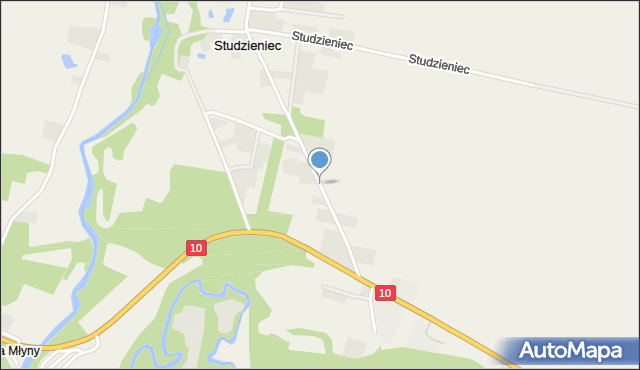 Studzieniec gmina Sierpc, Studzieniec, mapa Studzieniec gmina Sierpc
