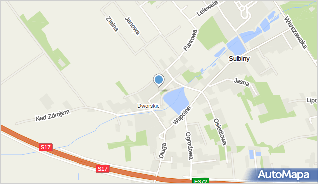 Sulbiny, Starowiejska, mapa Sulbiny