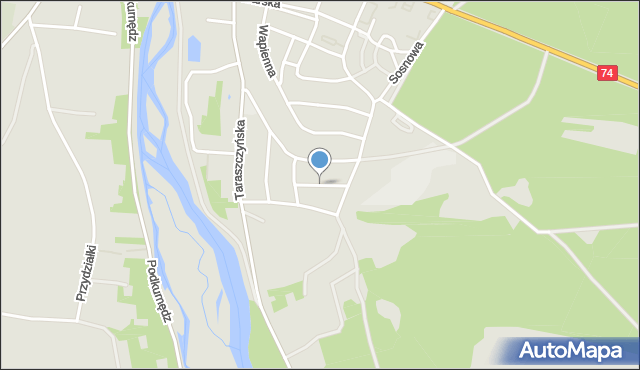 Sulejów powiat piotrkowski, Studziennicka, mapa Sulejów powiat piotrkowski