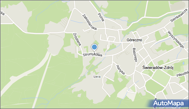 Świeradów-Zdrój, Strumykowa, mapa Świeradów-Zdrój