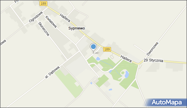Sypniewo gmina Więcbork, Strażacka, mapa Sypniewo gmina Więcbork