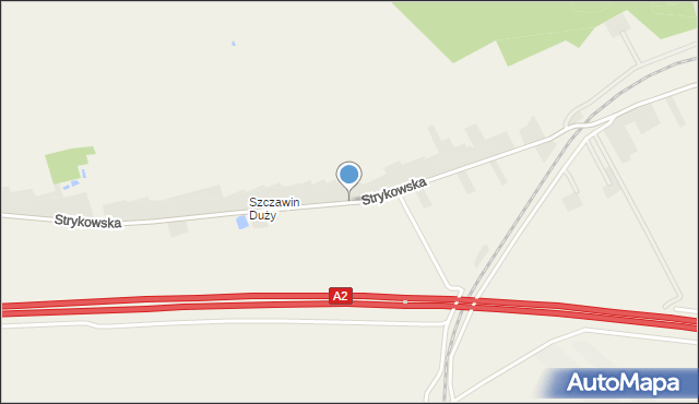 Szczawin gmina Zgierz, Strykowska, mapa Szczawin gmina Zgierz