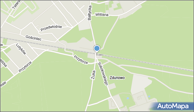 Szczecin, Stacja PKP Zdunowo, mapa Szczecina