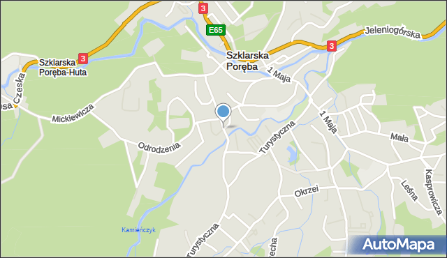 Szklarska Poręba, Stroma, mapa Szklarska Poręba