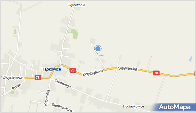 Tąpkowice, Stokrotek, mapa Tąpkowice