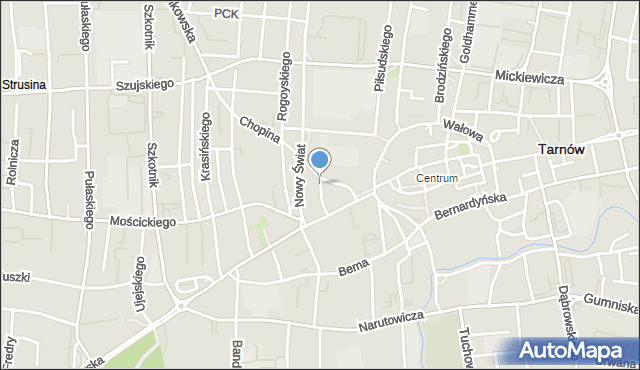 Tarnów, Staszica Stanisława, mapa Tarnów