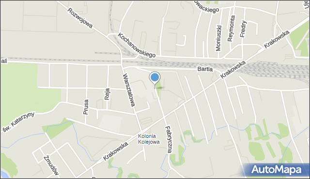 Tarnów, Strusińska, mapa Tarnów