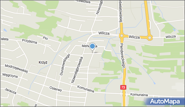 Tarnów, Stryjeńskiej Zofii, mapa Tarnów