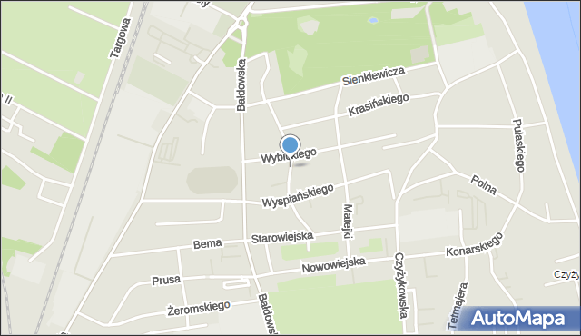Tczew, Staszica Stanisława, mapa Tczew