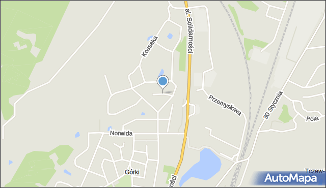 Tczew, Stwosza Wita, mapa Tczew