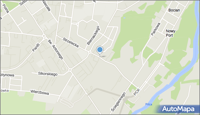 Tomaszów Mazowiecki, Strzelecka, mapa Tomaszów Mazowiecki