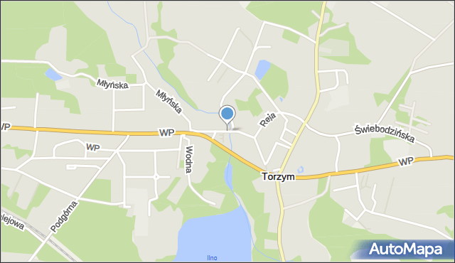 Torzym, Strażacka, mapa Torzym