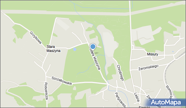 Trzebinia powiat chrzanowski, Stara Maszyna, mapa Trzebinia powiat chrzanowski