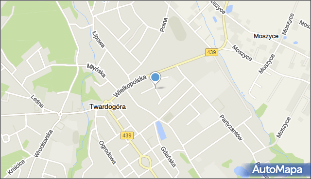 Twardogóra, Staszica Stanisława, mapa Twardogóra