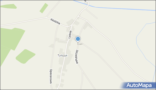 Tyniec nad Ślęzą, Strzelińska, mapa Tyniec nad Ślęzą