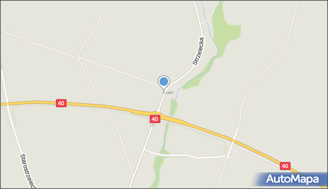 Ujazd powiat strzelecki, Strzelecka, mapa Ujazd powiat strzelecki