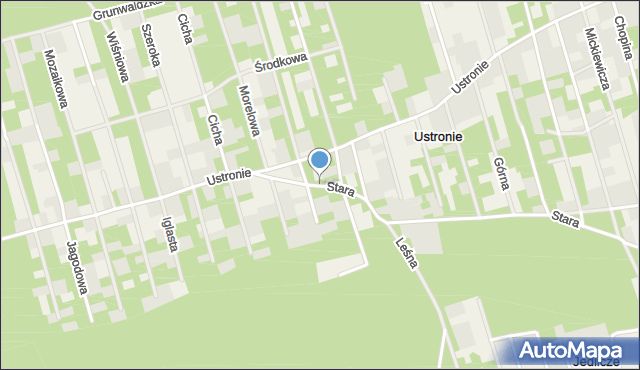 Ustronie gmina Zgierz, Stara Droga, mapa Ustronie gmina Zgierz