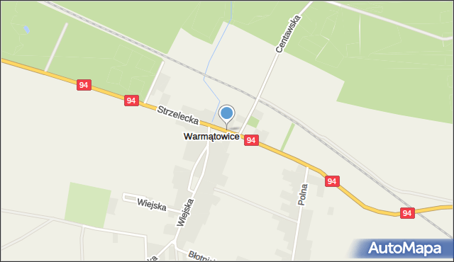 Warmątowice, Strzelecka, mapa Warmątowice